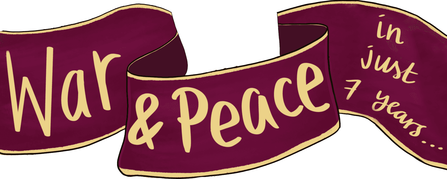 War and Peace in just 7 years logo